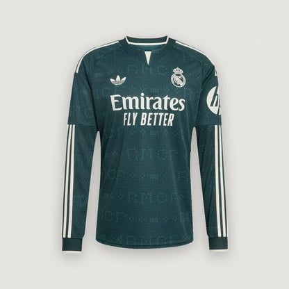Real Madrid – Maillot Extérieur Manches Longues 2026/27 – Vert Sapin - avant