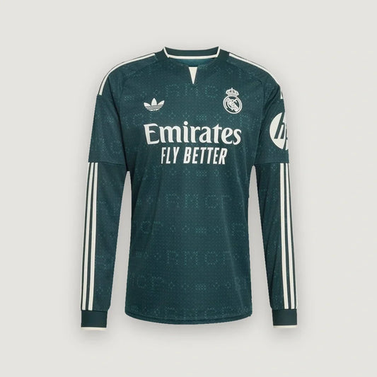 Real Madrid – Maillot Extérieur Manches Longues 2026/27 – Vert Sapin - avant
