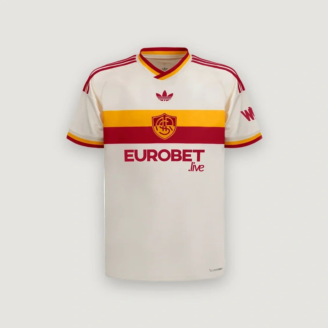 AS Roma – Maillot Extérieur 2026/27 – Crème, Rouge - avant