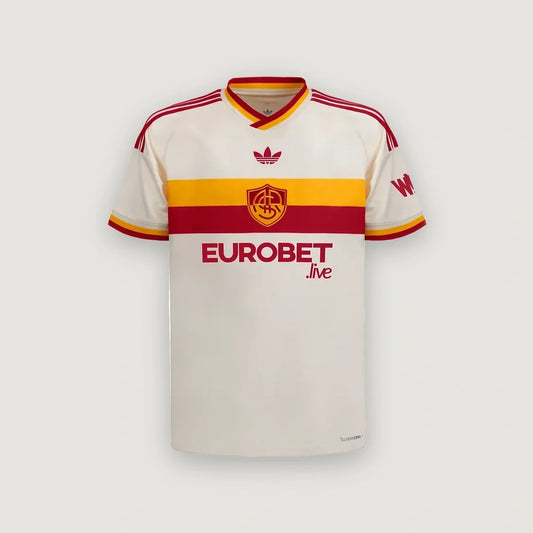 AS Roma – Maillot Extérieur 2026/27 – Crème, Rouge - avant