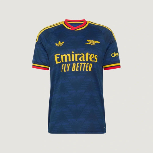 Arsenal FC – Maillot Extérieur 2026/27 – Bleu marine, Jaune, Rouge - avant
