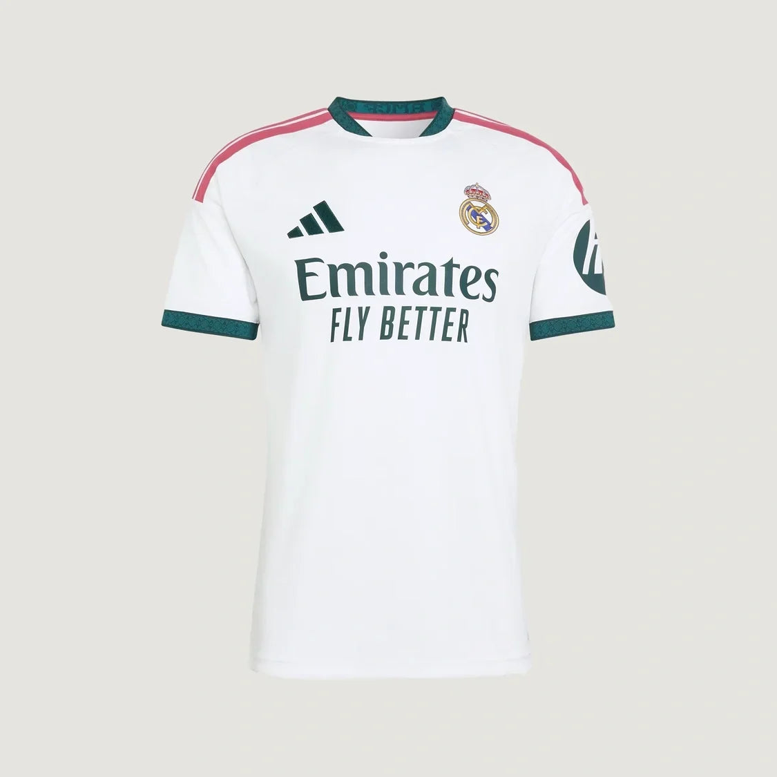 Real Madrid – Maillot Domicile 2026/27 – Blanc, Rose, Vert foncé - avant
