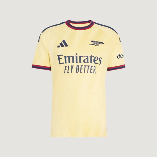 Arsenal FC – Maillot Third 2026/27 – Jaune pâle, Bleu marine, Rouge - avant