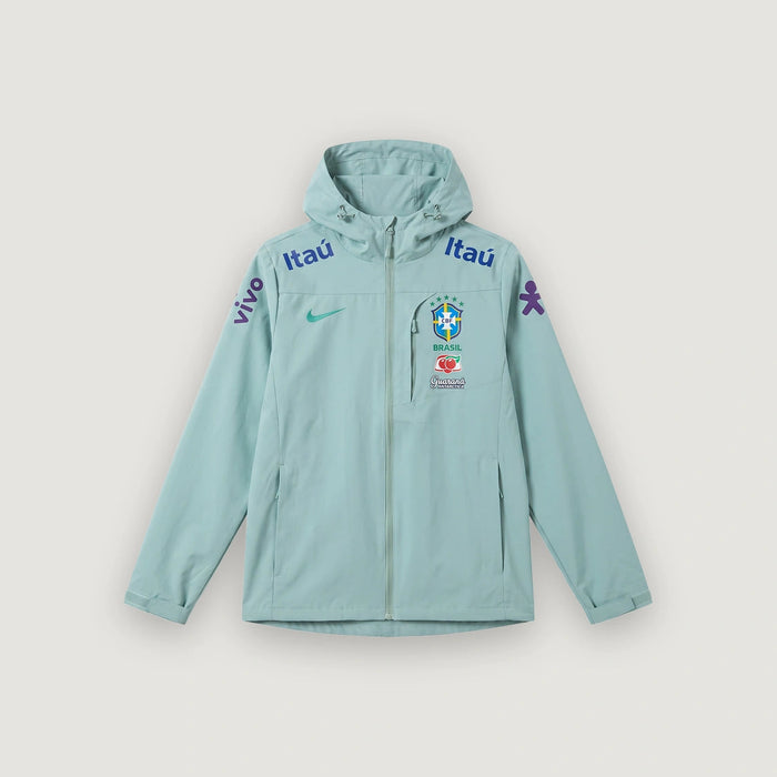 Brésil – Veste Coupe-Vent à Capuche – Vert d'Eau