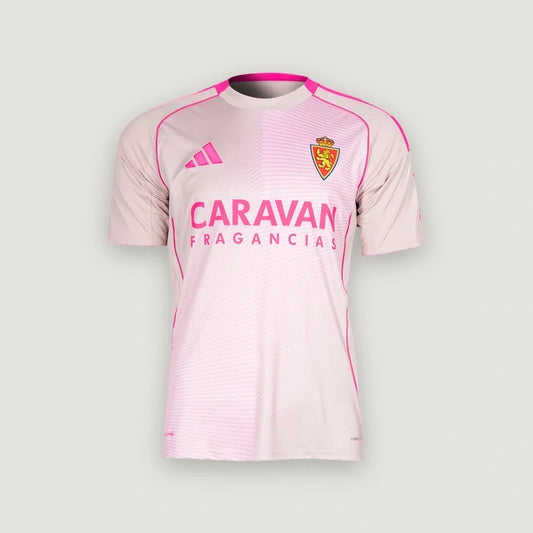 Real Zaragoza – Maillot Extérieur 2025/26 – Rose Pâle - avant